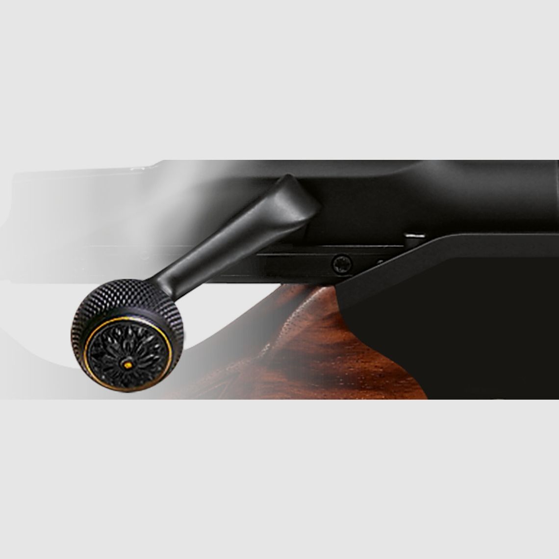 Blaser R8 additional equipment chamber handle steel/gold/fish.