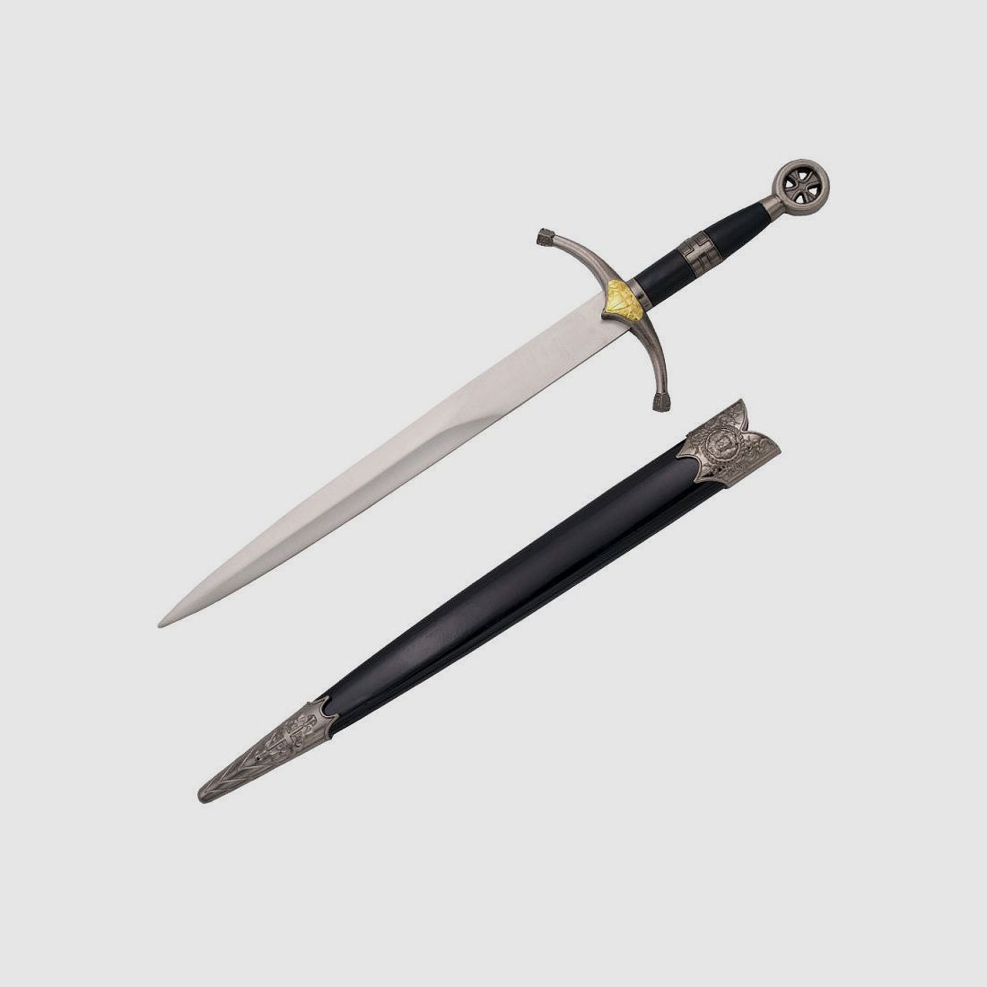 Coltello da cavaliere medievale con fodero