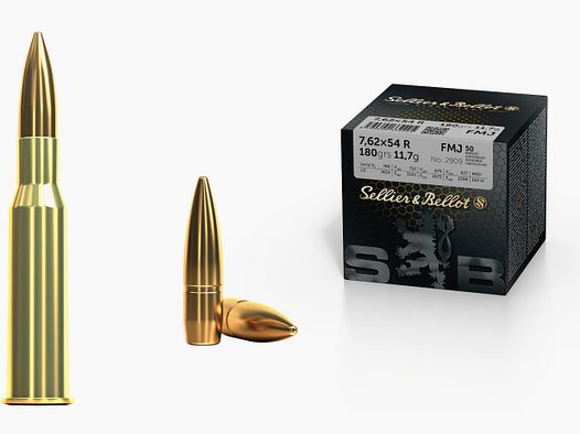Büchsenpatronen Sellier & Bellot 7,62 x 54 R FMJ