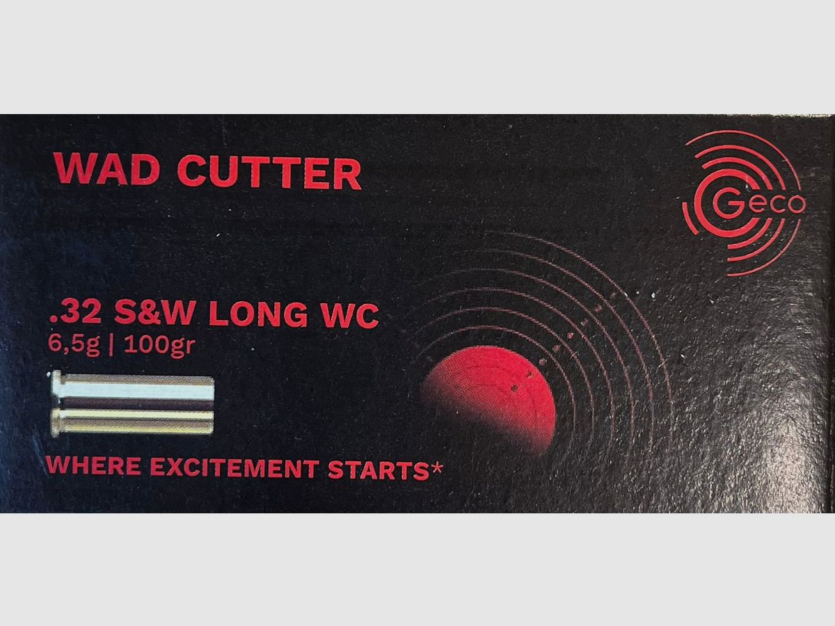 Geco .32S&W LONG WC 100grs - 1000 rounds
