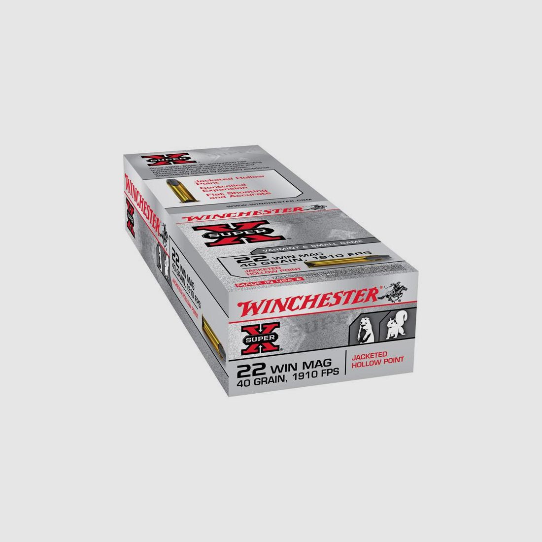 WINCHESTER KK-Munition .22WMR JHP Super-X 150 Stk   2,6g/40grs