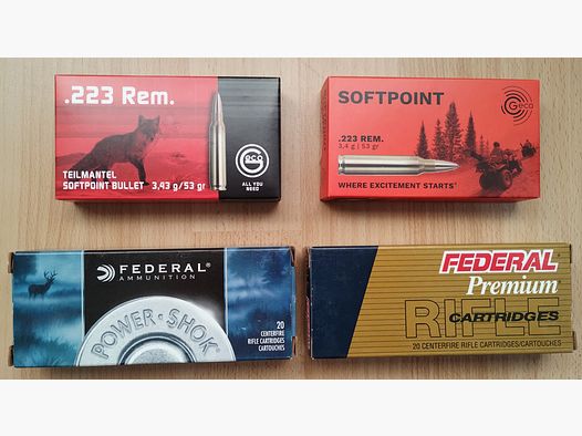 .223 Rem. Jagdmunition Geco & Federal