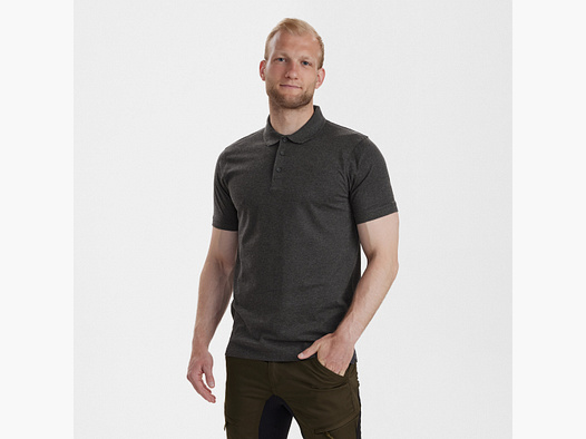 Gunnar Polo Hemd - Dark Grey melange – Größe: 2XL