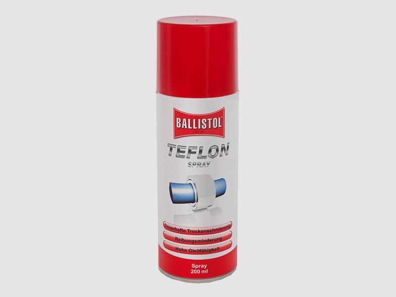 Klever Ballistol Teflon Spray, fĂĽr optimale Trockenschmierung, 200 ml