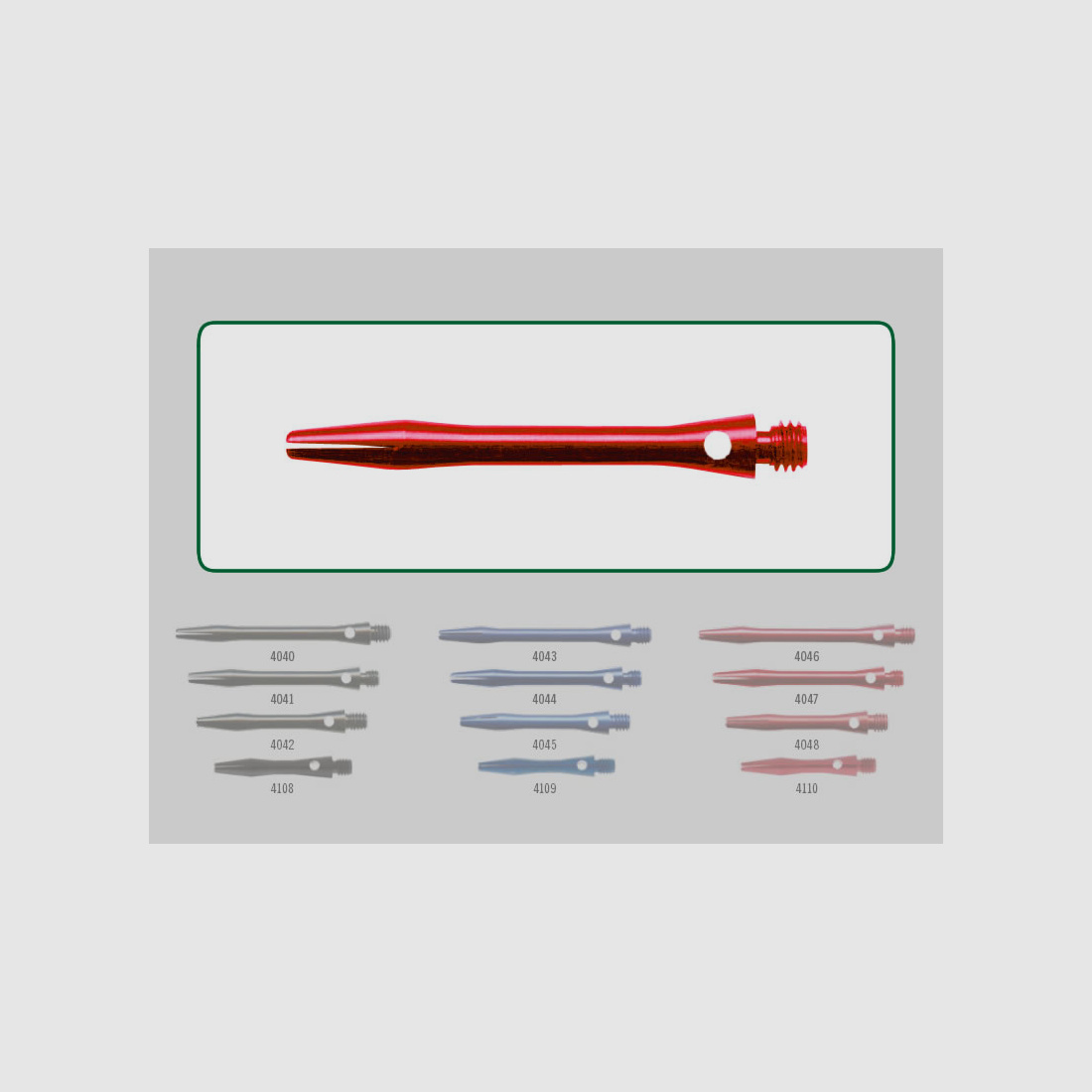 Elkadart SchĂ¤fte Alu Coloured red GrĂ¶Ăźe IN LĂ¤nge 40 mm 2Ba-Gewinde 3 StĂĽck