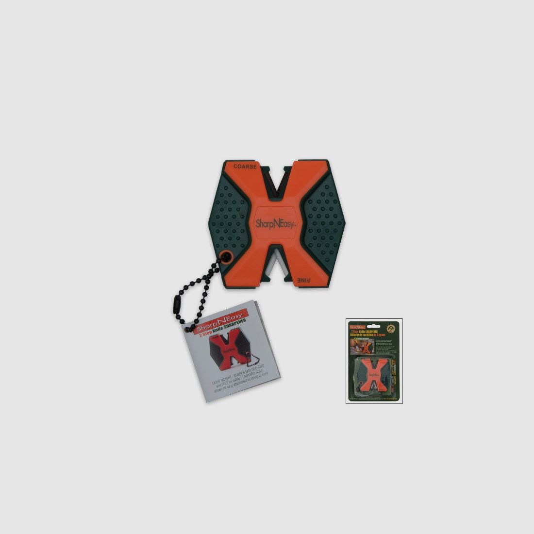 Aiguiseur de couteaux SharpN'Easy 2 étapes vert/orange