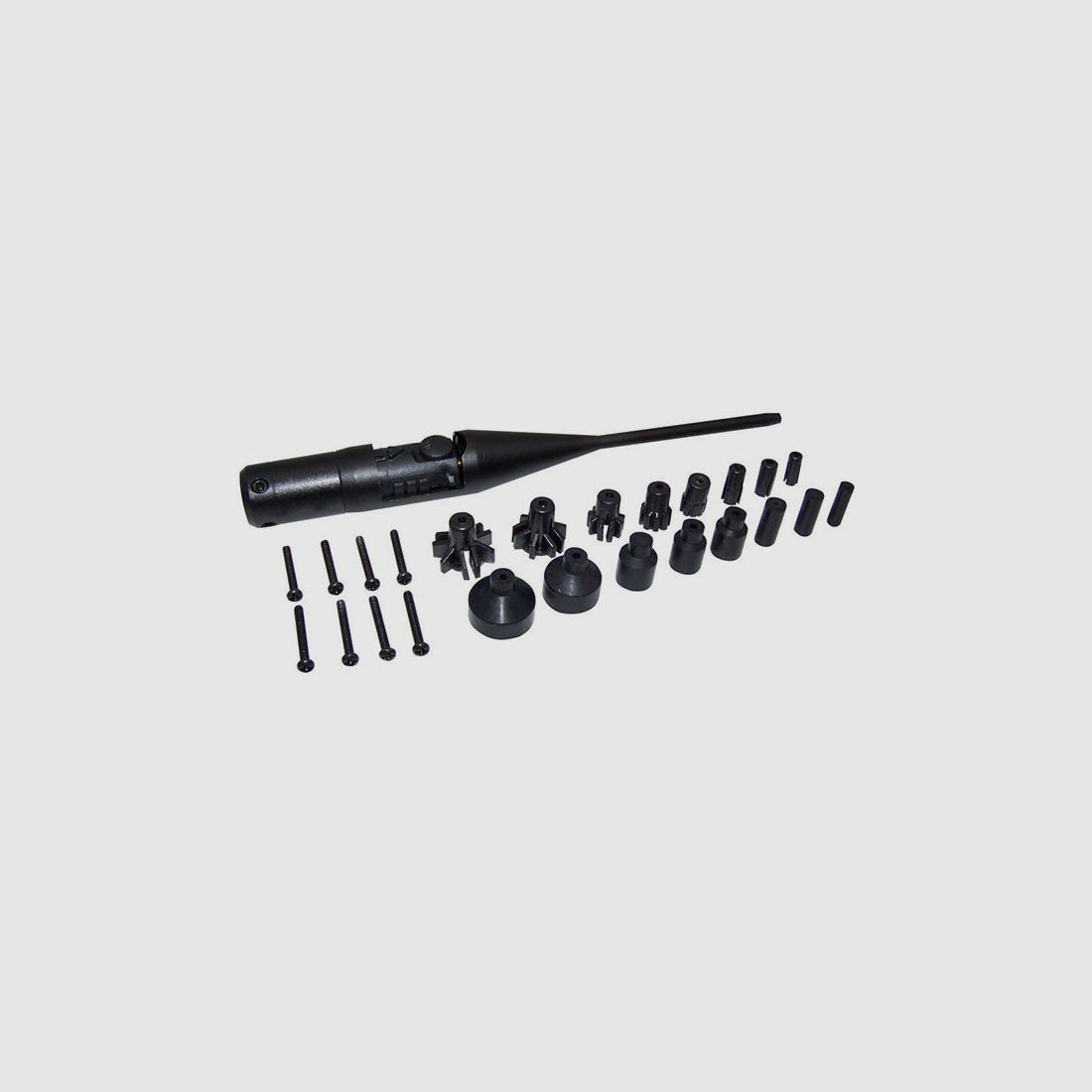 COLLIMATORE LASER UNIVERSALE CON 5 ADATTATORI PER CARABINA – 1 CACCIAVITE E 3 BATTERIE AG13, immagine 2 di 4