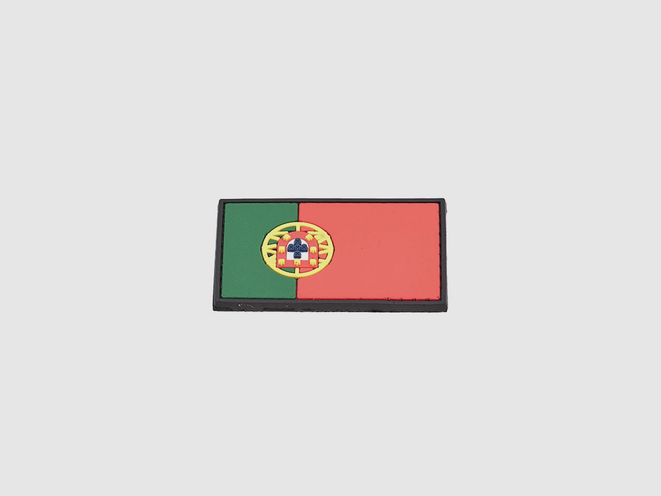 Patch in PVC Bandiera Portoghese 3x5cm con Chiusura a Velcro, immagine 2 di 3