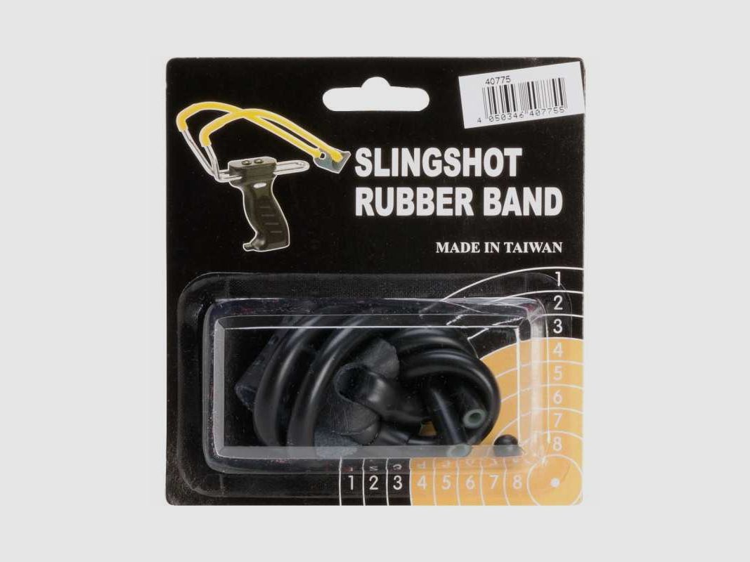 Ersatzgummi Steinschleuder Zwille schwarz