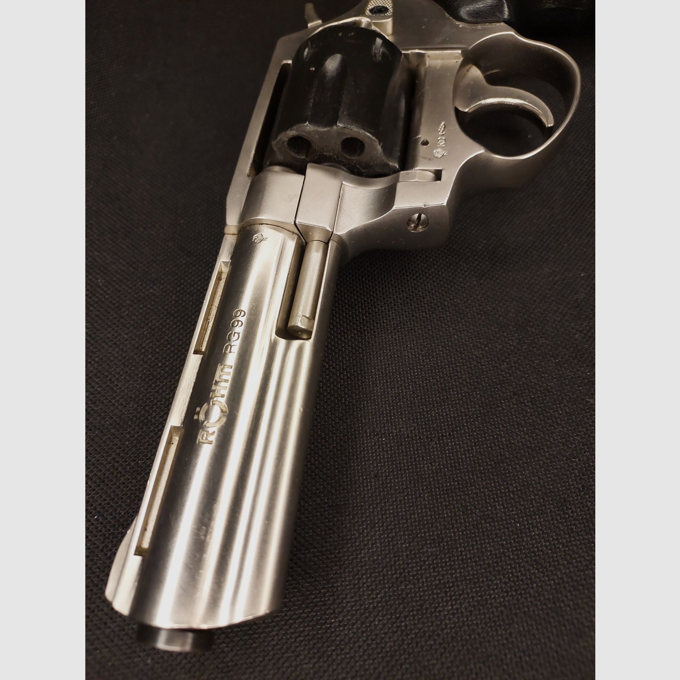 Röhm RG99 revólver de detonación níquel (PTB 452) RG 99 con protector de boca
