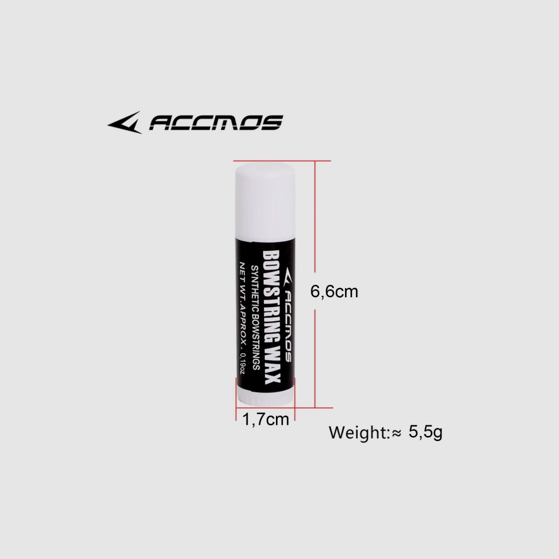 Accmos Sehnenwachs "RAIL LUBE", Stiftform, 0,19 OZ / 5,5 g (Grundpreis: 0,89€ /g)