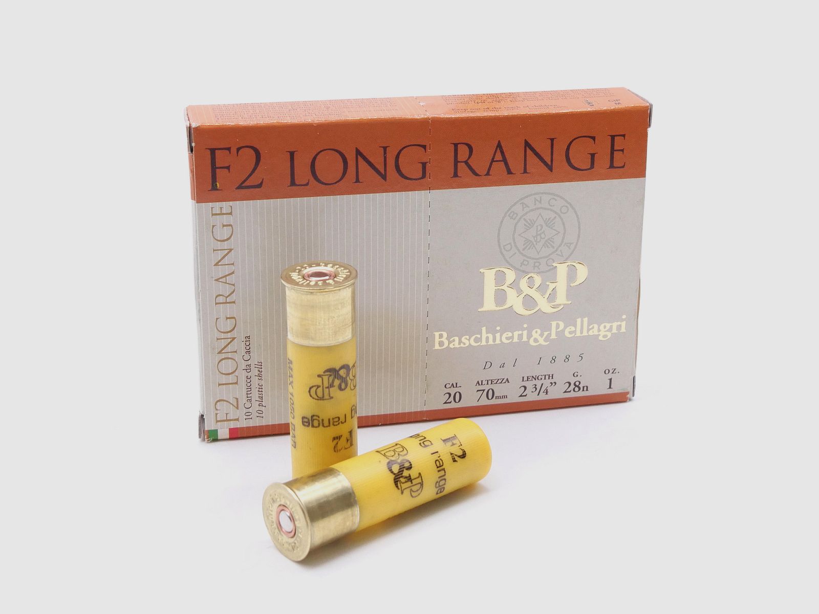 Baschieri & Pellagri 169444 20/70 3 F2 Largo Alcance 3,1mm 28g 10 Pzs.