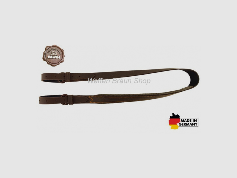 AKAH rifle sling pull-up leather with wool felt