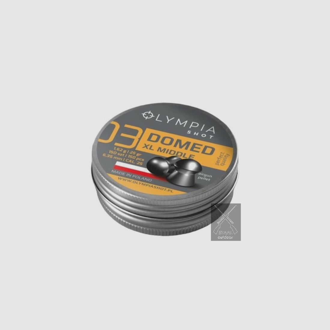 Olympia Shot Domed XL Middle 6,35 mm