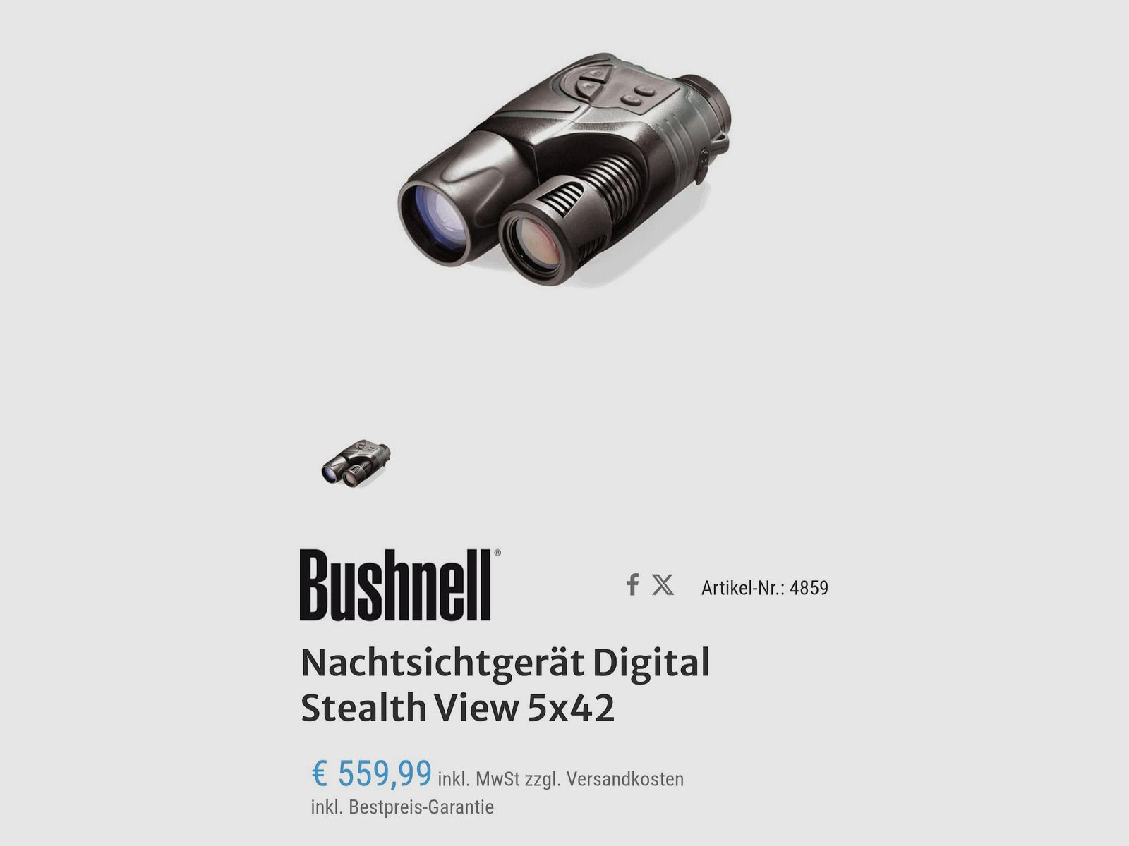 Bushnell Nachtzichtapparaat 5x42 Jacht