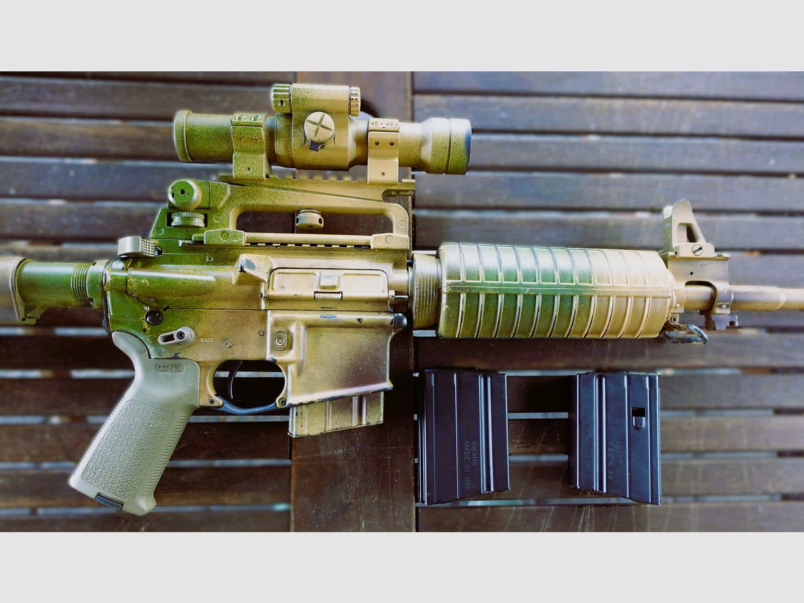 Windham 7,62×39 AK SRC AR15 in 7,62x39 mit Aimpoint 9000 Blood Diamond