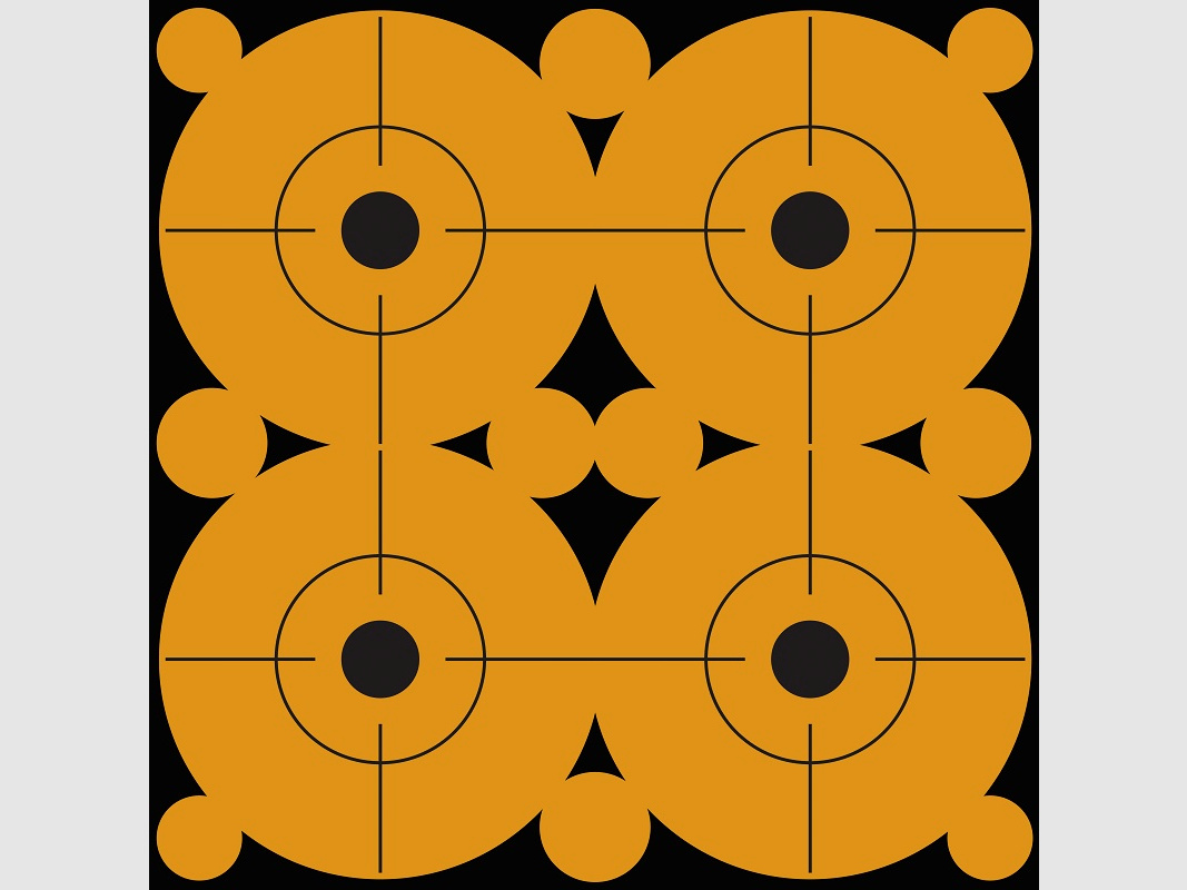 10 Scheiben Bullseye orange 7,6cm