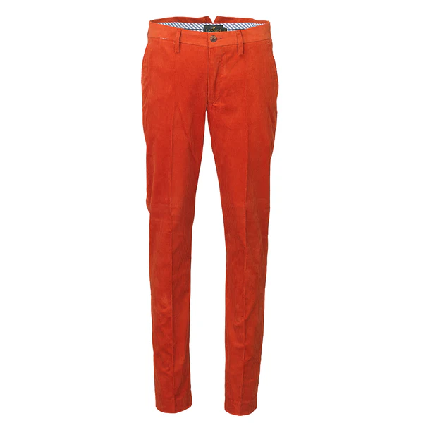 Laksen Heren Corduroy Broek in Oranje