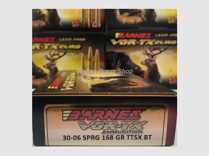 Barnes .30-06 Spr. TTSX-BR Lead-free 168 grain 20 pieces