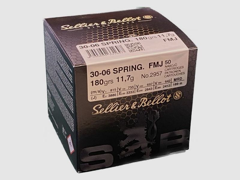Sellier & Bellot .30-06 180grs 11,7g FMJ Volle Mantel