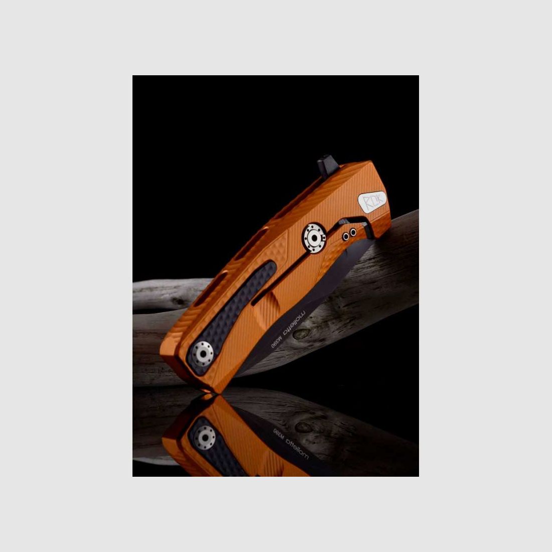 Lionsteel ROK Aluminium Taschenmesser, orange, schwarz
