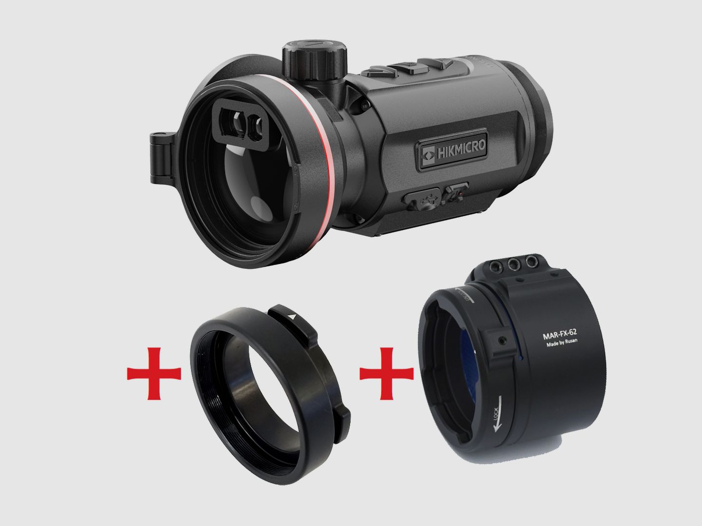 Hikmicro Thunder TQ50CL 3.0 mit Entfernungsmesser im Komplettset