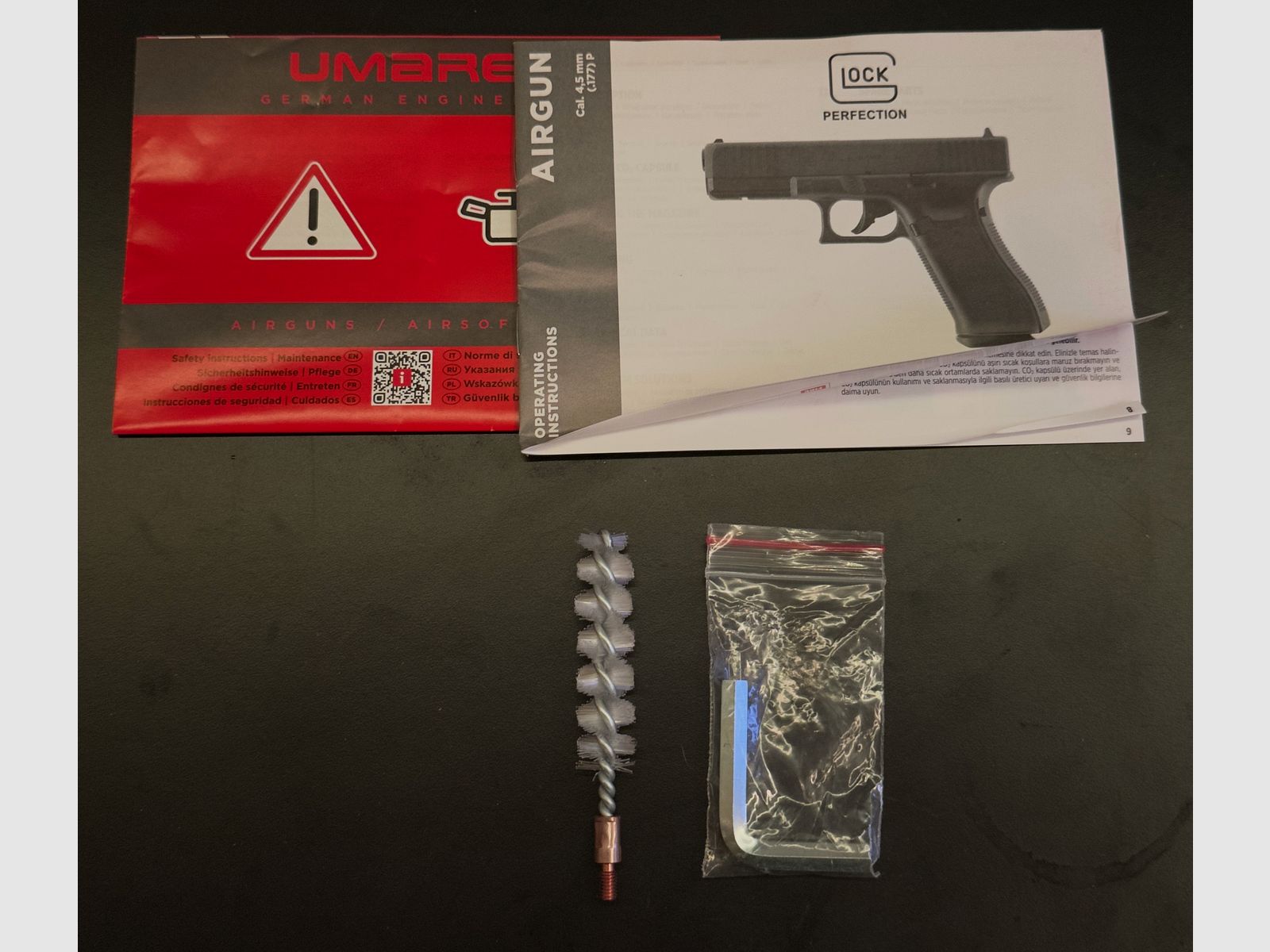 Glock 17 Gen5 Airsoft 4,5mm Diabolo + Original Glock Koffer + 1 Packung Spitzkopfdiabolos