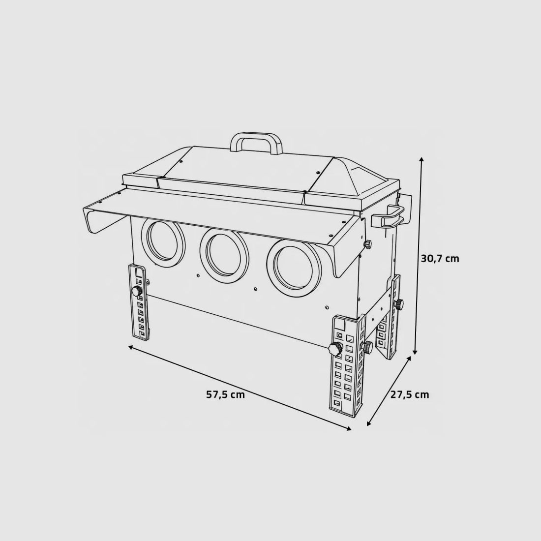 Mangeoire OLBA Robust® 18 kg à 6 ouvertures anti-gaspillage, image 3 sur 15