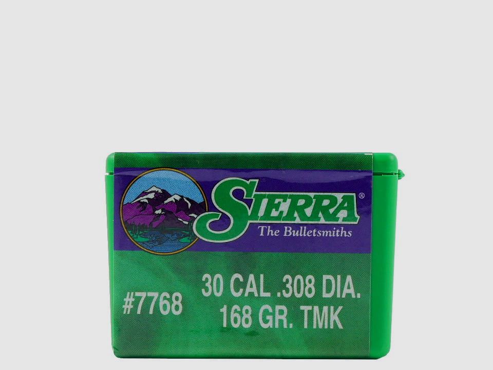Sierra .30 (.308) Tipped MatchKing TMK 168gr Bullets (100) (#7768), image 2 of 3