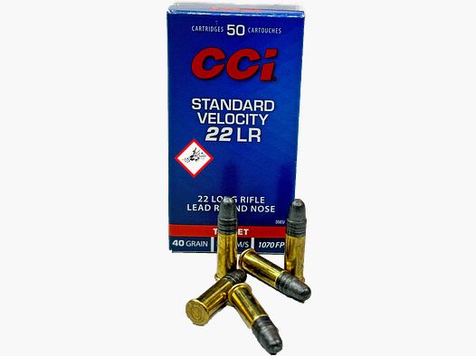 CCI Klein kaliber patroon .22LR Standaard 40gr Lood RN