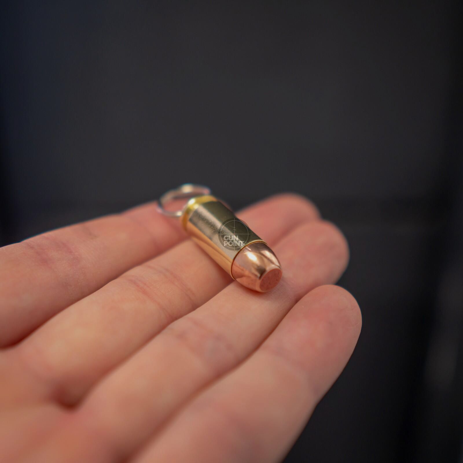 BULLET KEYCHAIN .40 S&W Vollmantel Flachkopf
