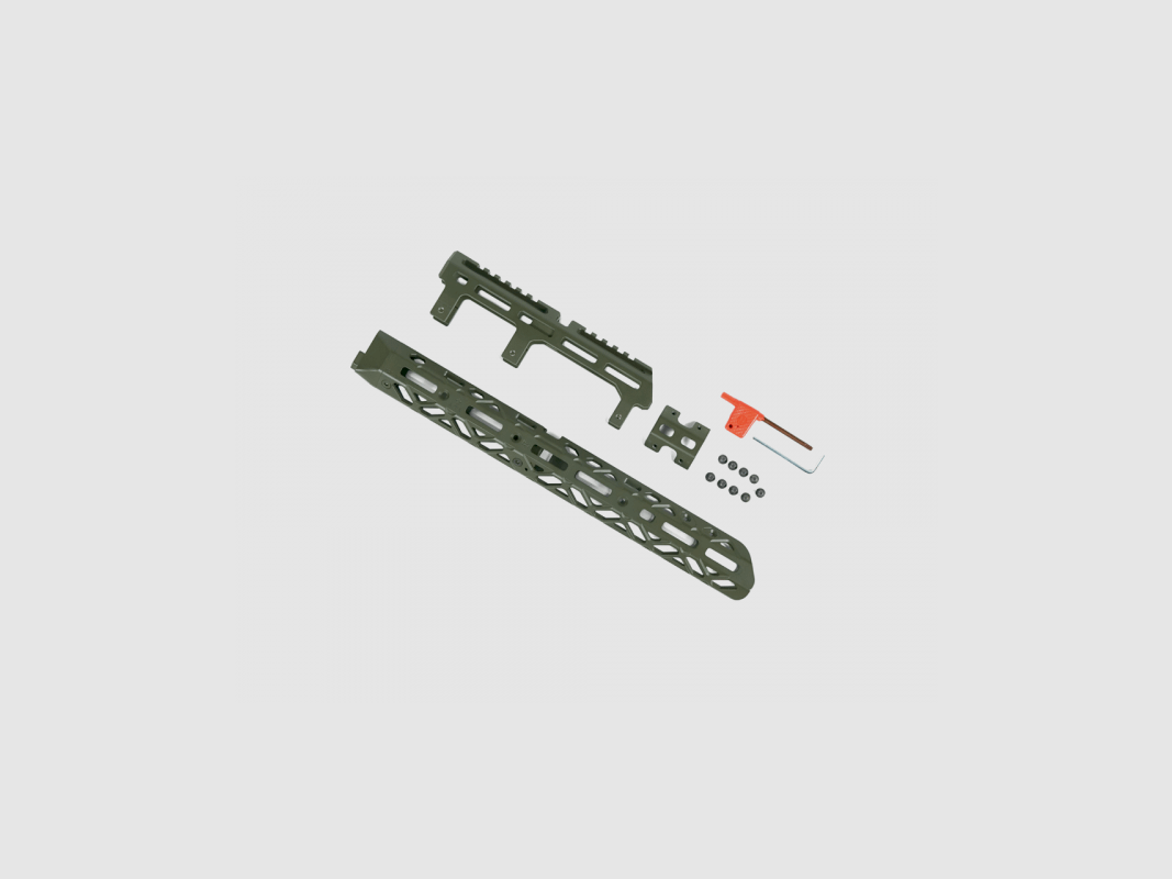 KPYK Langer AK M-LOK Handschutz mit langem Gasrohrcover CRC 1U004B OD Green