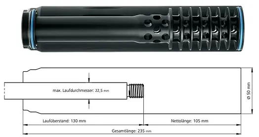 Recknagel ERA Silencer SOB2 M15x1/.375