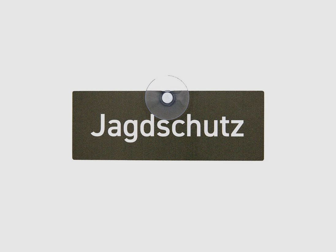 Wilde Hilde Autoschild mit Saugnapf - "Jagdschutz"