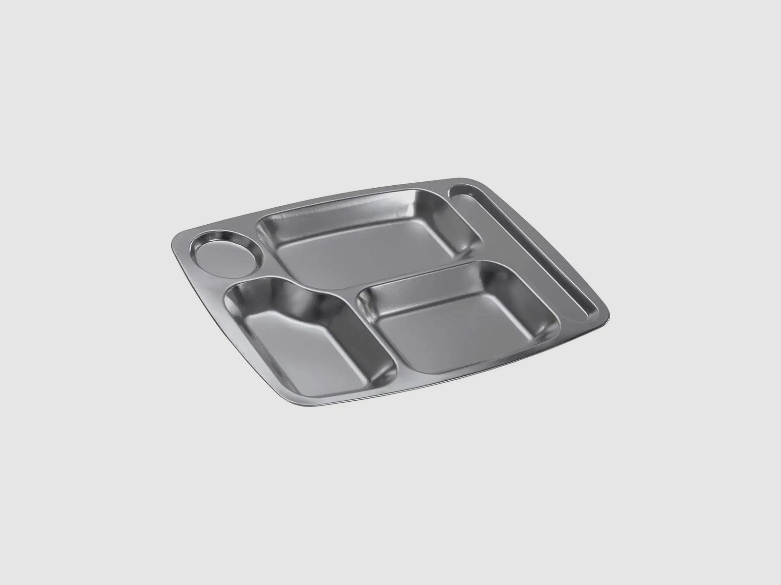 MFH MFH Kantinenplatte Edelstahl 5 Fächern