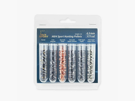 H&N 6 tubes with test balls 4.5 mm hunting pellets