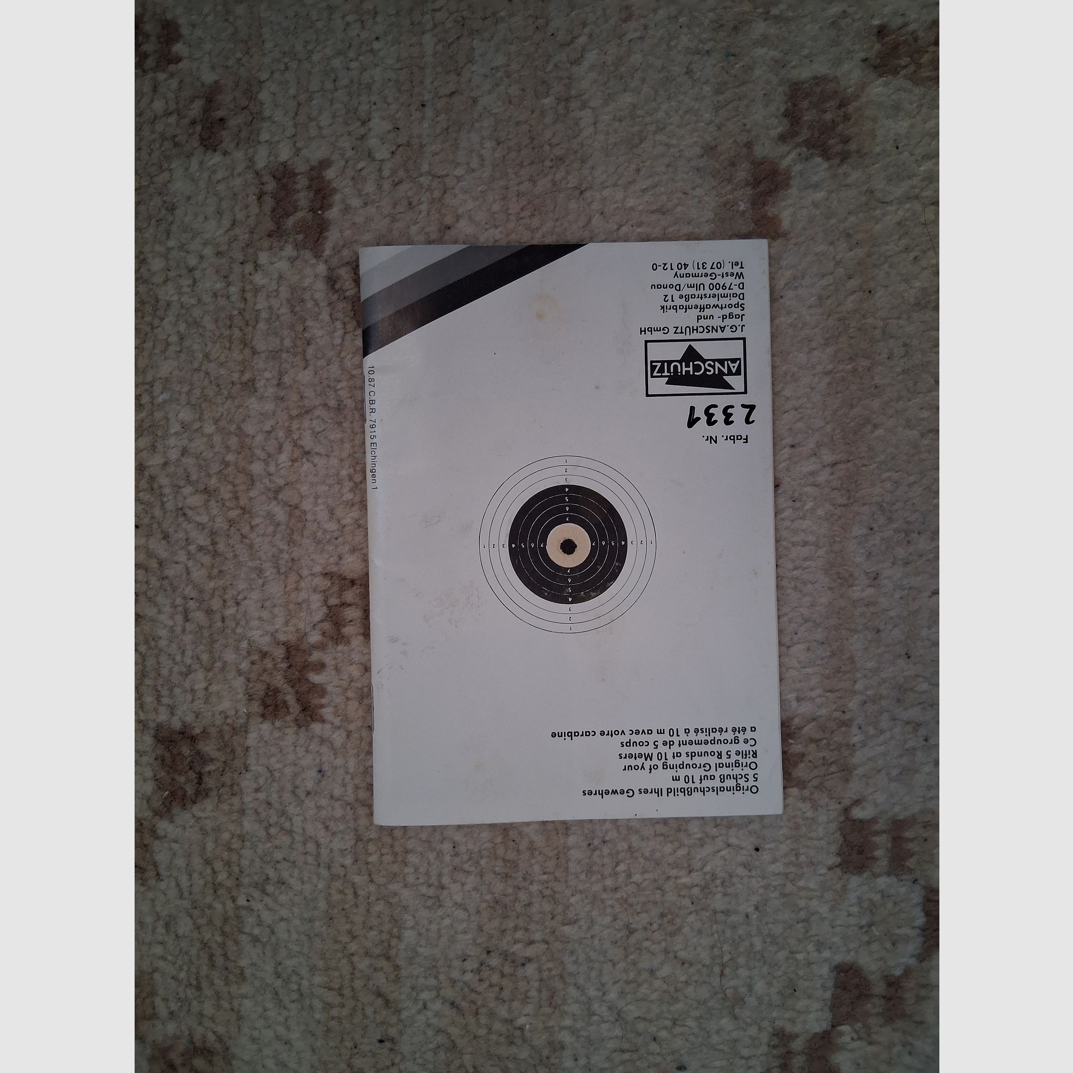 Anschütz Super Air 2001 Match Luftgewehr