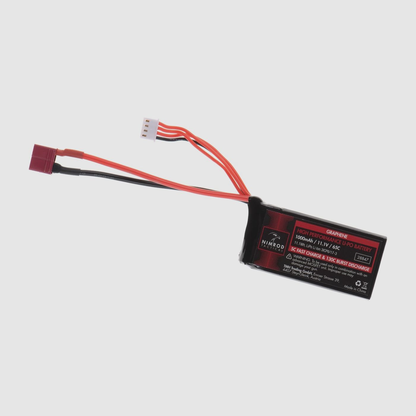 Lipo 11.1V 1000mAh 65C Graphene PEQ Type T-Plug | Nimrod