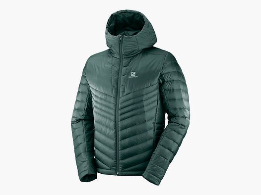 JACKE – SALOMON – HERREN – HALOES DOWN HOODIE M Green Gables DAUNENJACKE