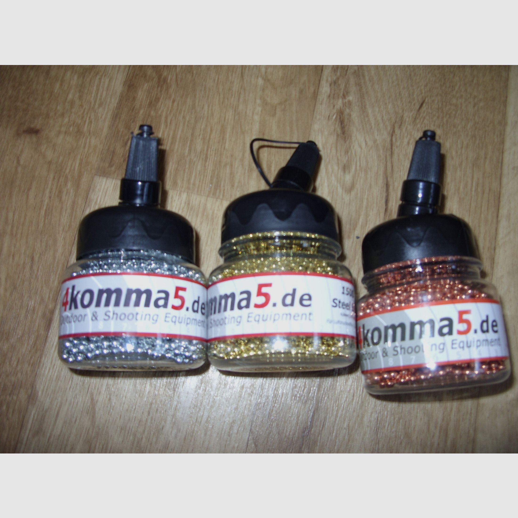 Steel BBs 4,5 mm  3 x 1.500 Stück = 4.500 Stück verschiedene