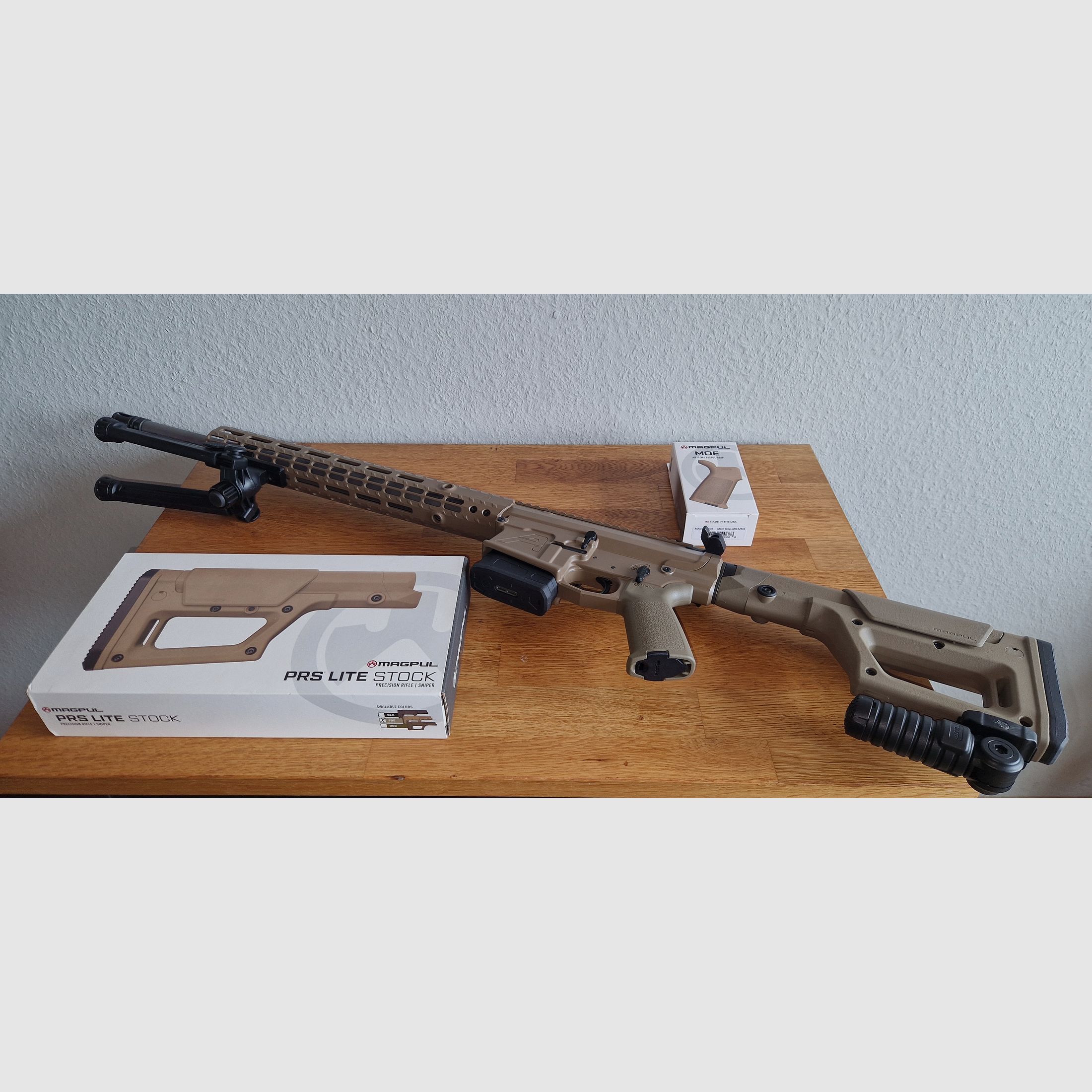 Aero Precision M5E1 FDE with stainless steel barrel in .308 Win (AR10, AR-10, Cerakote, Magpul)