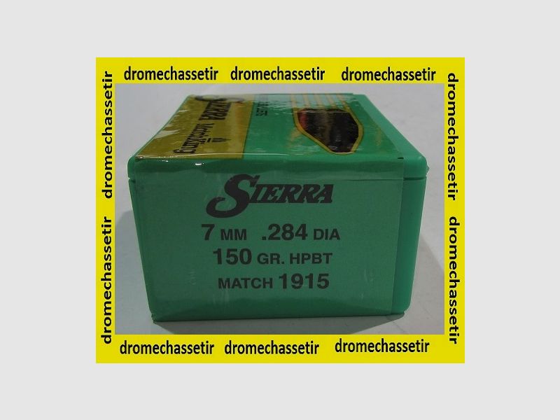 Box mit 100 Geschossen Sierra, 7mm (0.284), 150grs HPBT Matchking, Ref 1915