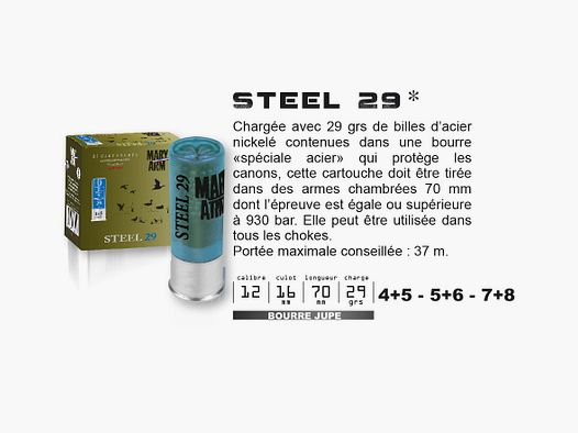 Mary Arm 29 gr 5+6 cal. 12 acier