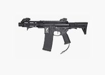 Delta Armory Airsoft Geweer AR15 TALOS 1 PDW ALPHA Eagle met GATE PULSAR HPA in Zwart