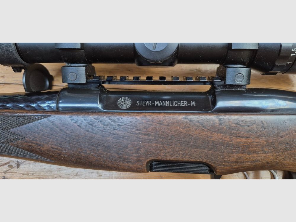 Bellissima carabina Steyr Mannlicher Modello M – Un classico fucile da caccia di alta gamma – Armi Steyr Austria del 1990 – Cal. 7×64 – Legno di alta qualità in TBE+ – Brunitura al 99,8% – Meccanica perfetta – Grilletto ultra fine – Canne attorcigliate da sogno – Buona ottica Konus M-30 1-4×24 – Una combinazione vincente in ottime condizioni – TBE+/TBE++, immagine 42 di 46