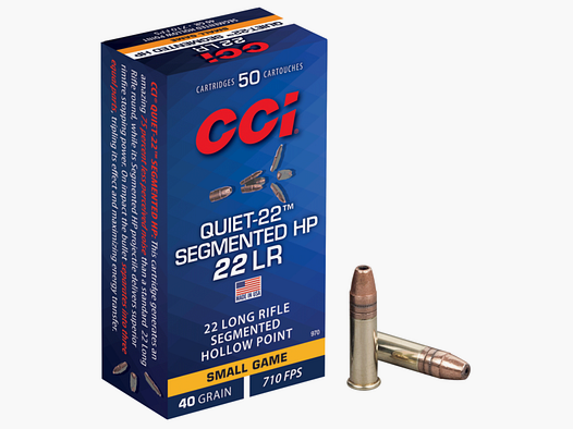 CCI .22LR Quiet-22 Segmented HP 40 Grains