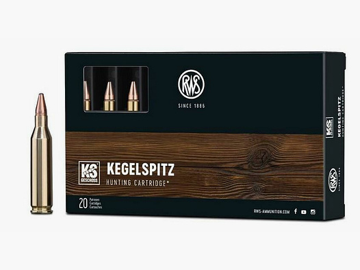 Munición RWS KS Kegelspitz 243 Win