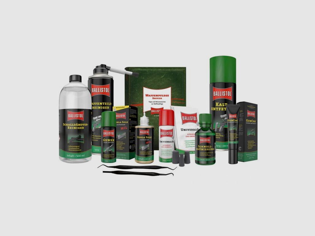 Set completo di pulizia per armi Ballistol