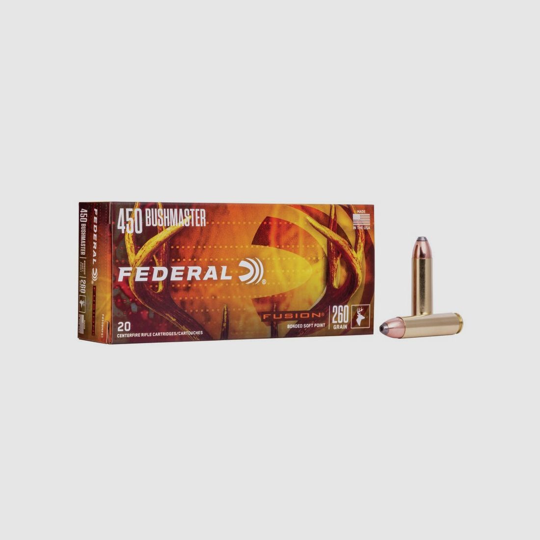 FED F450BMFS1 .450 BUSHMASTER 300GR FUSION 20/200/38000