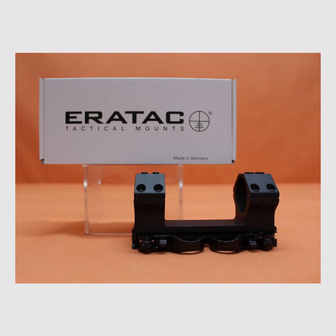 Blok montażowy Recknagel Era-Tac QD 34mm (T4014-0021) z dźwignią, aluminium czarne, wysokość = 21,5mm do profilu Picatinny, zdjęcie 1 z 5
